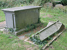 Tombstone of John and Elizabeth Pullen and Cross stone of Francis Pullen