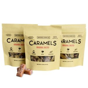 Shotwell Salted Caramel Candy (3 Pack) Gourmet Caramel Candy Individually Wrapped & Small Batch – Sea Salt Caramel Candies – Smooth and Creamy Candy Caramel Chews (7.5oz Total)