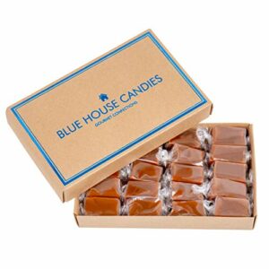 Blue House Soft and Chewy Handcrafted Gourmet Caramel Candies, Gift Boxed (Sea Salt Caramels)